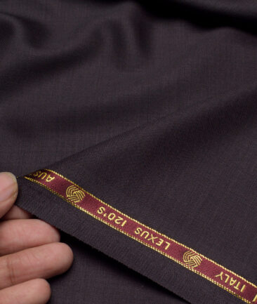 Vercelli Italy Super 120's Solids 50% Merino Wool Suiting Fabric (Dark Wine)