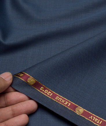 Vercelli Italy Super 120's Solids 50% Merino Wool Suiting Fabric (Dusk Blue)