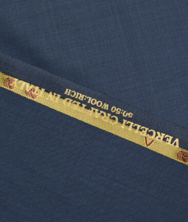 Vercelli Italy Super 120's Solids 50% Merino Wool Suiting Fabric (Dusk Blue)