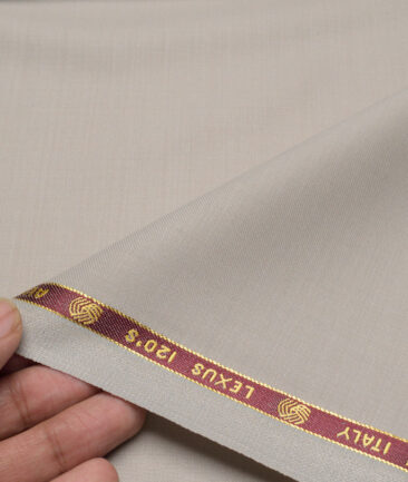 Vercelli Italy Super 120's Solids 50% Merino Wool Suiting Fabric (Greyish Beige)