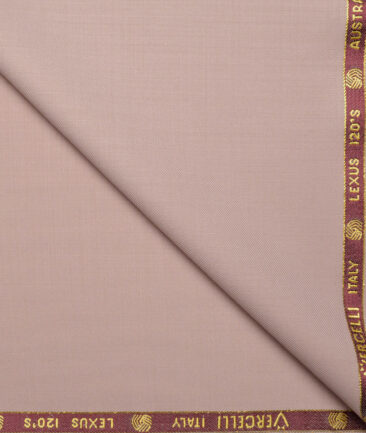 Vercelli Italy Super 120's Solids 50% Merino Wool Suiting Fabric (Oriental Pink)
