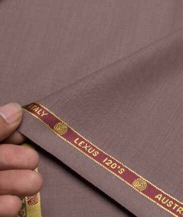 Vercelli Italy Super 120's Solids 50% Merino Wool Suiting Fabric (Mauve)
