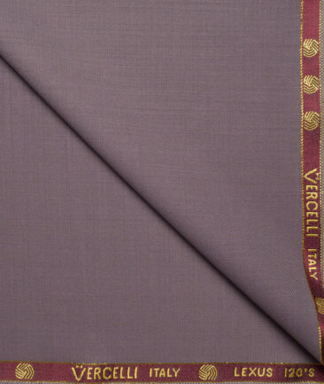Vercelli Italy Super 120's Solids 50% Merino Wool Suiting Fabric (Venus Purple)