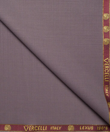 Vercelli Italy Super 120's Solids 50% Merino Wool Suiting Fabric (Venus Purple)