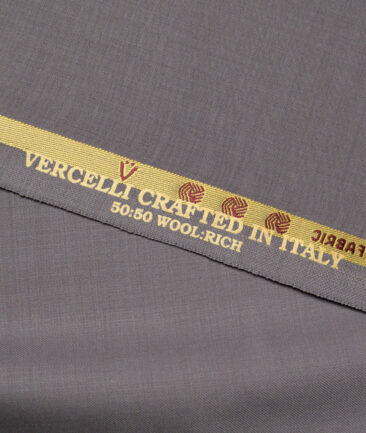 Vercelli Italy Super 120's Solids 50% Merino Wool Suiting Fabric (Warm Purplish Grey)