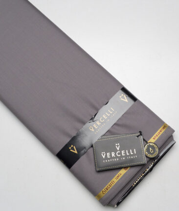 Vercelli Italy Super 120's Solids 50% Merino Wool Suiting Fabric (Warm Purplish Grey)