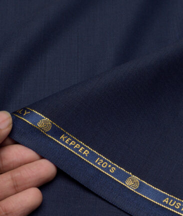 Vercelli Italy Super 120's Solids 70% Merino Wool Suiting Fabric (Dark Royal Blue)