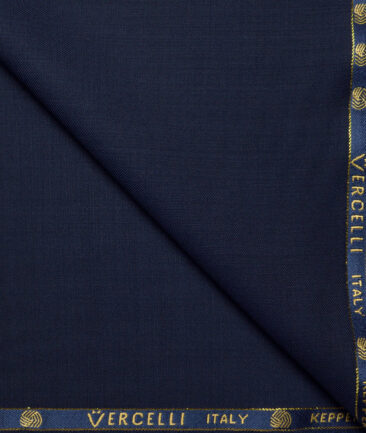 Vercelli Italy Super 120's Solids 70% Merino Wool Suiting Fabric (Dark Royal Blue)
