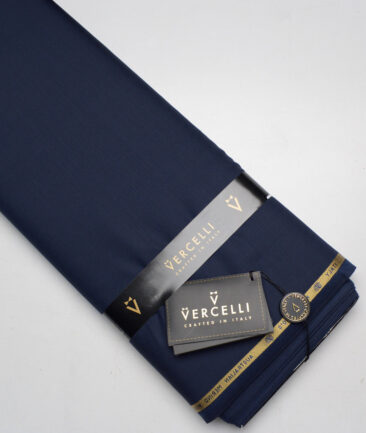 Vercelli Italy Super 120's Solids 70% Merino Wool Suiting Fabric (Dark Royal Blue)