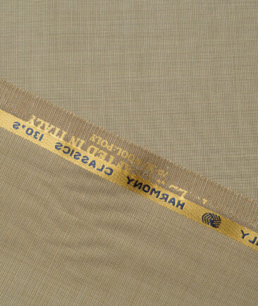 Vercelli Italy Super 130's Structured 70% Merino Wool Suiting Fabric (Light Brown)