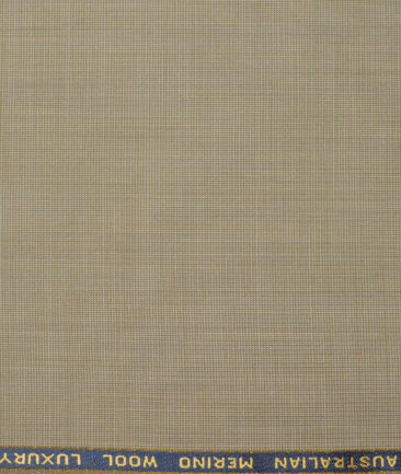 Vercelli Italy Super 130's Structured 70% Merino Wool Suiting Fabric (Light Brown)