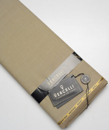 Vercelli Italy Super 130's Structured 70% Merino Wool Suiting Fabric (Light Brown)