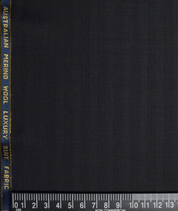 Vercelli Italy Super 130's Striped 70% Merino Wool Suiting Fabric (Black)