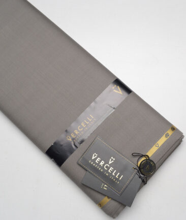 Vercelli Italy Super 130's Checks 70% Merino Wool Suiting Fabric (Brownish Grey)