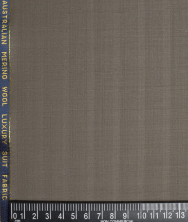 Vercelli Italy Super 130's Striped 70% Merino Wool Suiting Fabric (Greenish Brown)