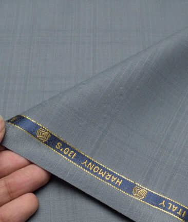 Vercelli Italy Super 130's Checks 70% Merino Wool Suiting Fabric (Regent Grey)