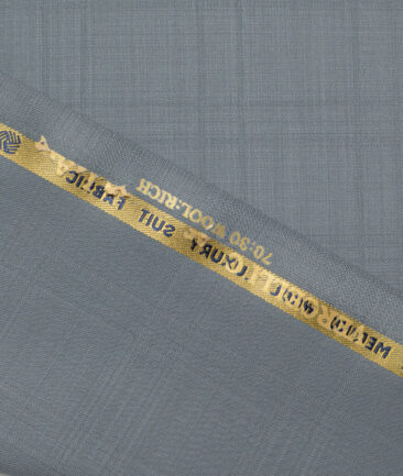 Vercelli Italy Super 130's Checks 70% Merino Wool Suiting Fabric (Regent Grey)