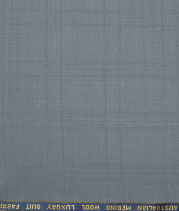 Vercelli Italy Super 130's Checks 70% Merino Wool Suiting Fabric (Regent Grey)