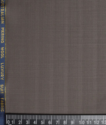 Vercelli Italy Super 130's Striped 70% Merino Wool Suiting Fabric (Soyabean Brown)
