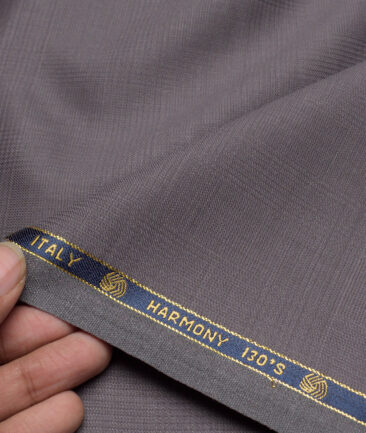 Vercelli Italy Super 130's Checks 70% Merino Wool Suiting Fabric (Venus Purple)
