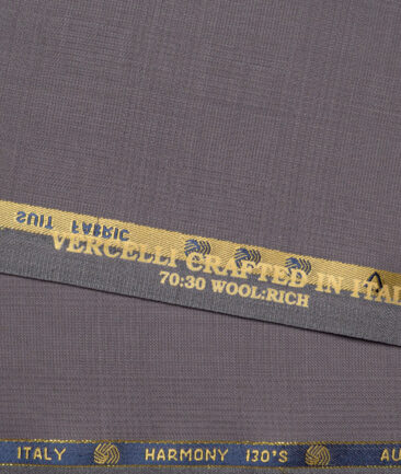 Vercelli Italy Super 130's Checks 70% Merino Wool Suiting Fabric (Venus Purple)