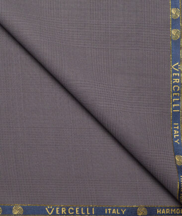 Vercelli Italy Super 130's Checks 70% Merino Wool Suiting Fabric (Venus Purple)