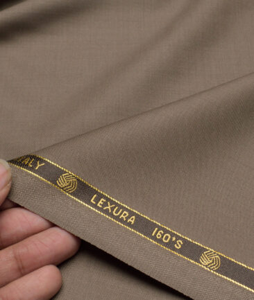 Vercelli Italy Super 160's Solids 50% Merino Wool Suiting Fabric (Mouse Brown)