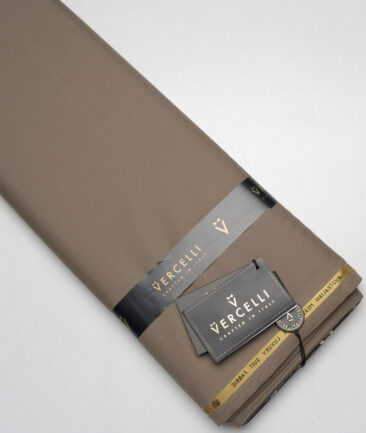 Vercelli Italy Super 160's Solids 50% Merino Wool Suiting Fabric (Mouse Brown)