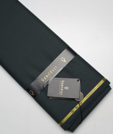 Vercelli Italy Super 150's Solids 70% Merino Wool Suiting Fabric (Dark Sea Green)
