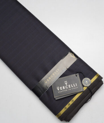 Vercelli Italy Super 150's Striped 70% Merino Wool Suiting Fabric (Brownish Black)