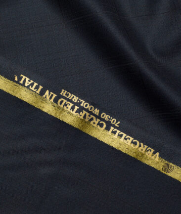 Vercelli Italy Super 150's Checks 70% Merino Wool Suiting Fabric (Dark Green)