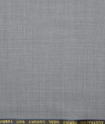 Vercelli Italy Super 150's Self Design 70% Merino Wool Suiting Fabric (Light Worsted Grey)