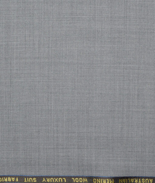 Vercelli Italy Super 150's Self Design 70% Merino Wool Suiting Fabric (Light Worsted Grey)