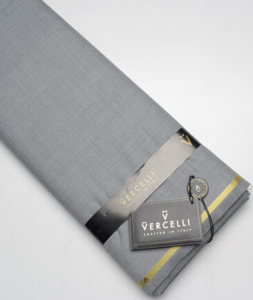 Vercelli Italy Super 150's Self Design 70% Merino Wool Suiting Fabric (Light Worsted Grey)