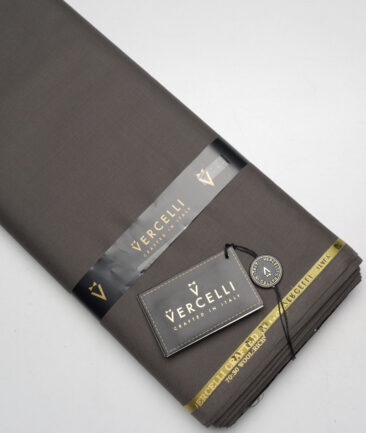 Vercelli Italy Super 150's Solids 70% Merino Wool Suiting Fabric (Medium Brown)