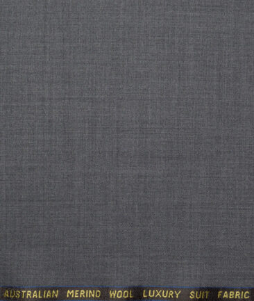 Vercelli Italy Super 150's Self Design 70% Merino Wool Suiting Fabric (Worsted Grey)