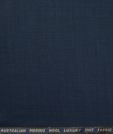 Vercelli Italy Super 130's Self Design 70% Merino Wool Suiting Fabric (Deep Ocean Blue)