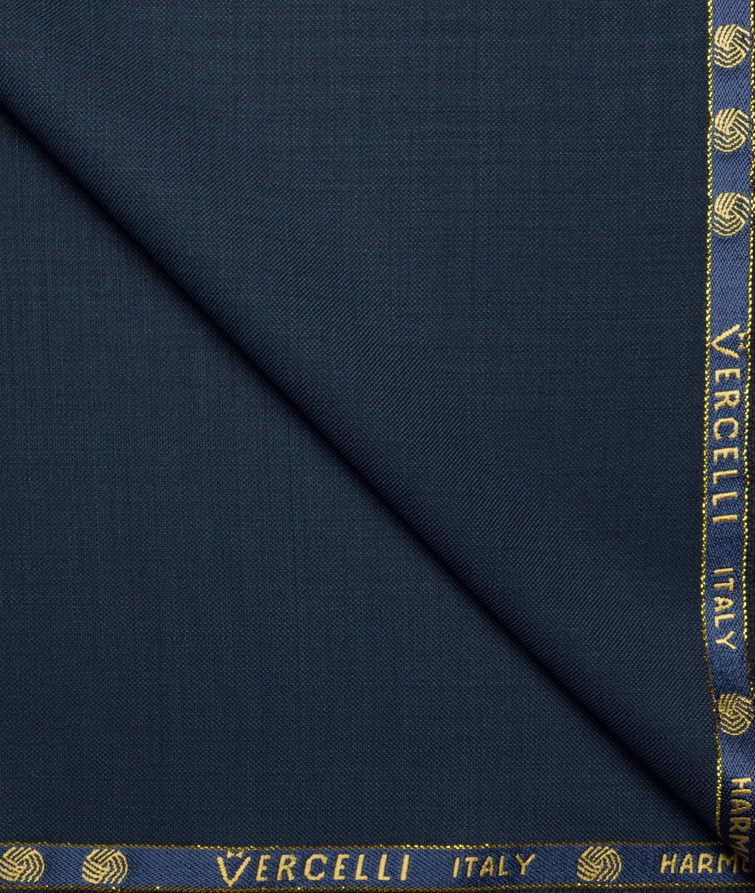 Vercelli Italy Super 130's Self Design 70% Merino Wool Suiting Fabric (Deep Ocean Blue) Vercelli Italy Super 130's Self Design 70% Merino Wool Suiting Fabric (Deep Ocean Blue)