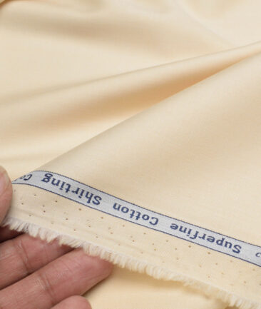 Tresca by Arvind  Superfine Cotton Structured Shirting Fabric (Beige) - Image 3
