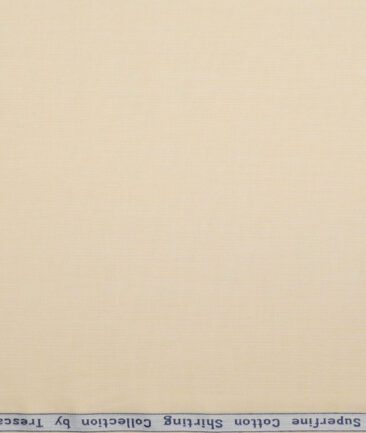 Tresca by Arvind  Superfine Cotton Structured Shirting Fabric (Beige) - Image 4