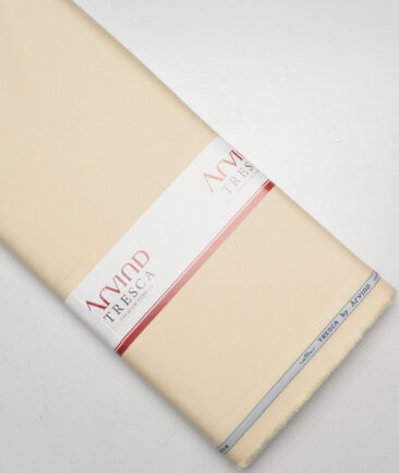 Tresca by Arvind  Superfine Cotton Structured Shirting Fabric (Beige) - Image 6