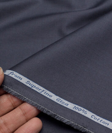 Tresca by Arvind  Giza Cotton Structured Shirting Fabric (Dark Grey) - Image 3