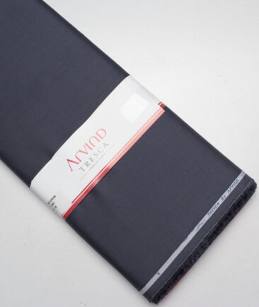 Tresca by Arvind  Giza Cotton Structured Shirting Fabric (Dark Grey) - Image 6