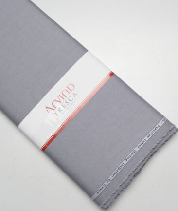 Tresca by Arvind  Superfine Cotton Structured Shirting Fabric (Grey) - Image 6