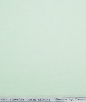 Tresca by Arvind  Superfine Cotton Structured Shirting Fabric (Light Green) - Image 4