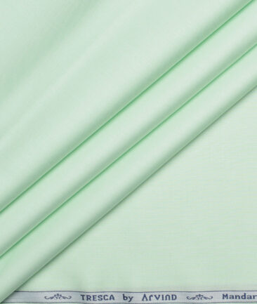 Tresca by Arvind  Superfine Cotton Structured Shirting Fabric (Light Green)