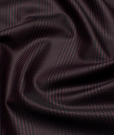 Tresca by Arvind  Giza Cotton Checks Shirting Fabric (Dark Wine) - Image 2