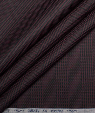 Tresca by Arvind  Giza Cotton Checks Shirting Fabric (Dark Wine)