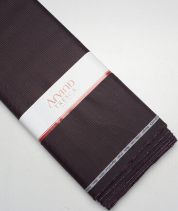 Tresca by Arvind  Giza Cotton Checks Shirting Fabric (Dark Wine) - Image 6
