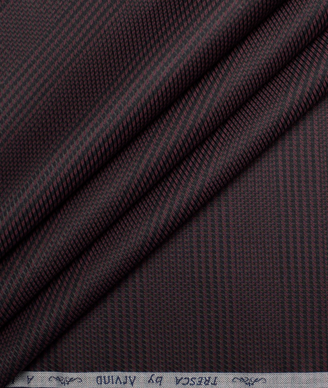 Tresca by Arvind Giza Cotton Checks Shirting Fabric (Dark Wine) - Image 1